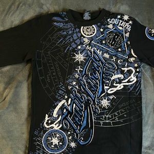 1 Black Meduim thermal SouthPole long sleeve shirt